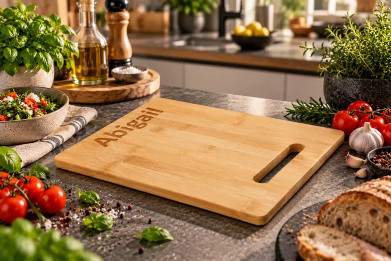 Bambus Schneidebrett mit Gravur – Basso mit Ihrem Logo