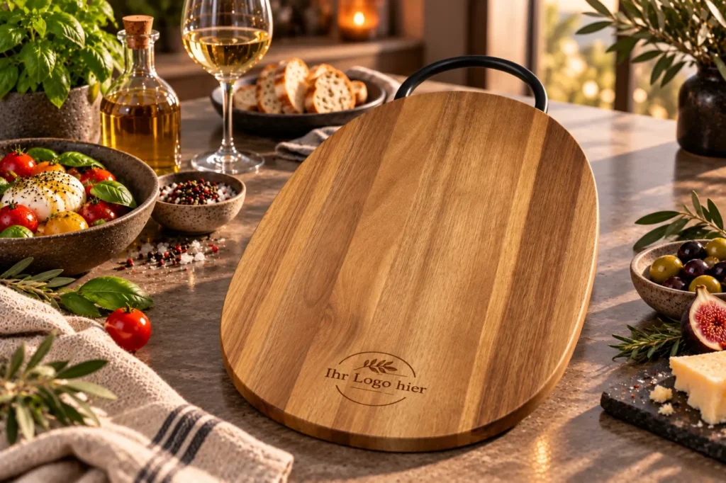 Schneidebrett mit Gravur: Holzbretter und Käseplatten mit Ihrem Logo