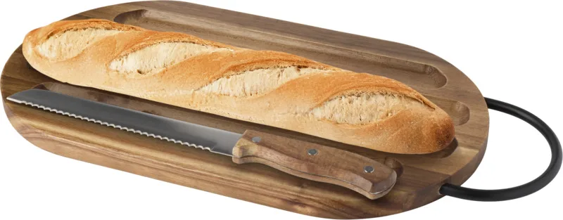 Prestige Brotbrett aus Akazie mit Brotmesser Akazie