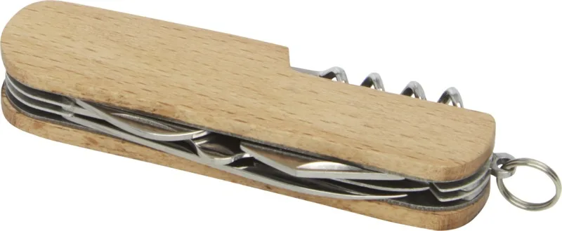 Richard Taschenmesser aus Holz mit 7 Funktionen Buche