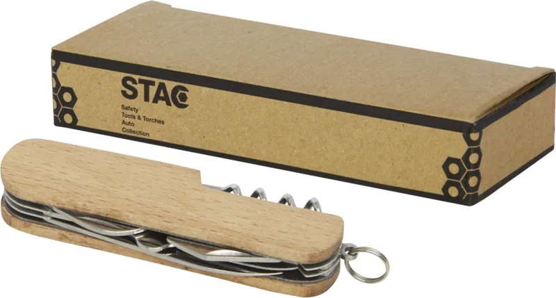 Richard Taschenmesser aus Holz mit 7 Funktionen Buche