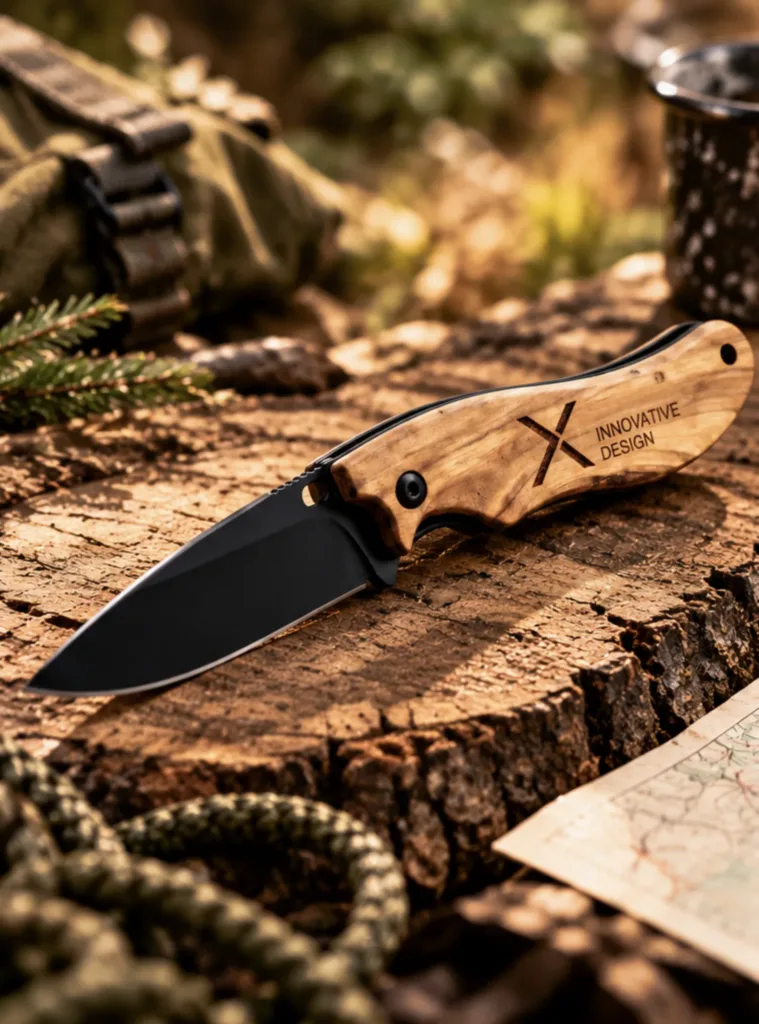 SCX.design T33 Klappmesser aus Olivenholz Olivenholz