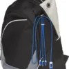 Versatile 5-in-1 Ladekabel mit Logo Royalblau – Ansicht 5