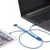 Versatile 5-in-1 Ladekabel mit Logo Royalblau – Ansicht 4