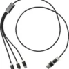 Versatile 5-in-1 Ladekabel mit Logo Schwarz – Ansicht 6