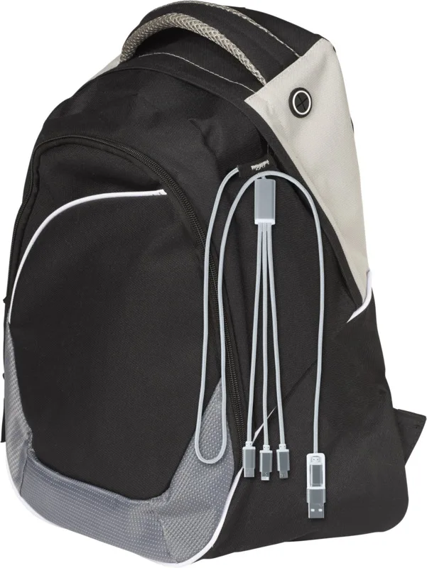 Versatile 5-in-1 Ladekabel mit Logo Silber