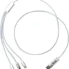 Versatile 5-in-1 Ladekabel mit Logo Silber – Ansicht 6