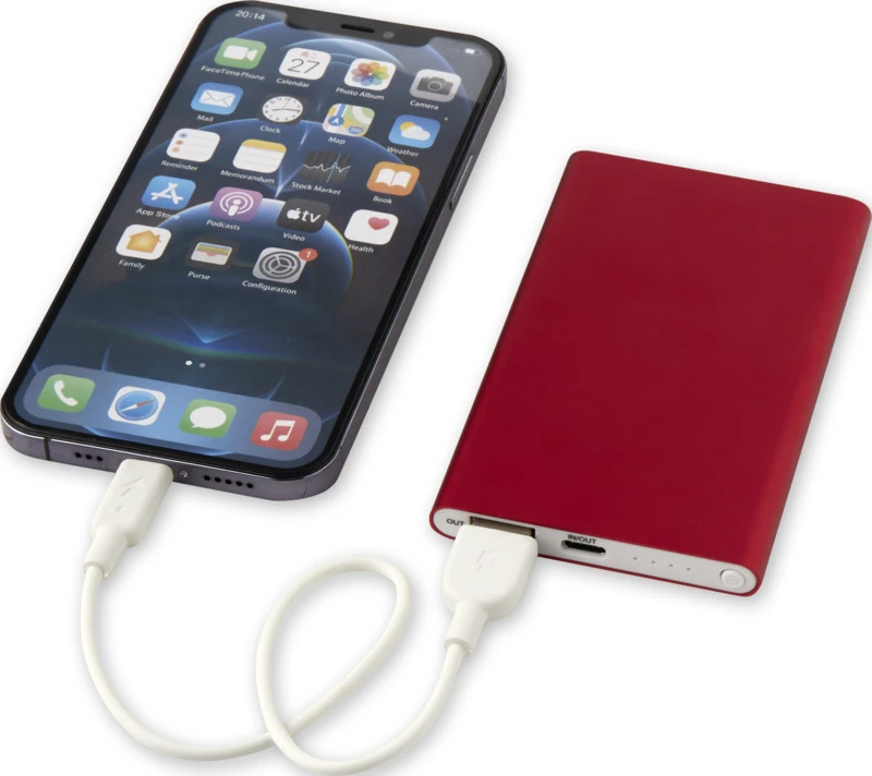 Pep Powerbank 4000 mAh mit Logo Rot