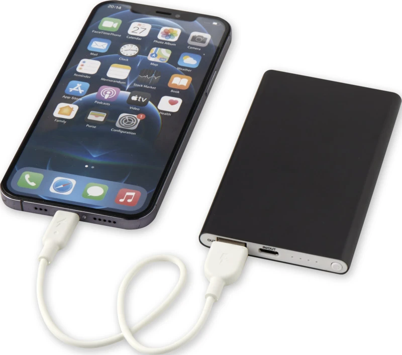 Pep Powerbank 4000 mAh mit Logo Titan