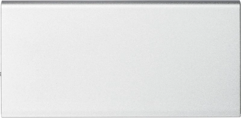 Plate Powerbank 8000 mAh aus Aluminium Silber