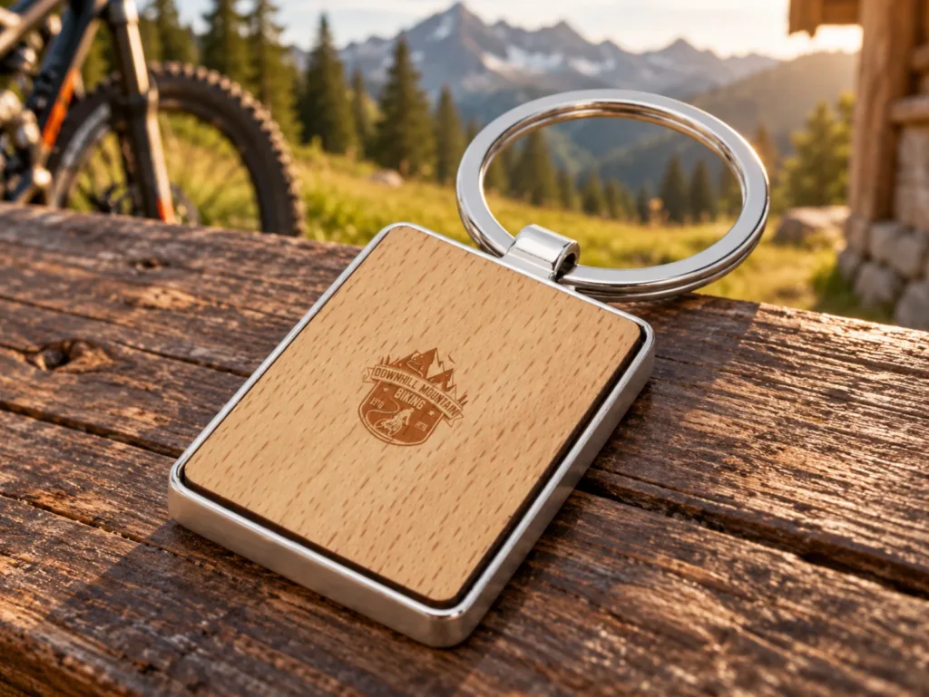 Mauro Schlüsselanhänger Holz mit Gravur Buche